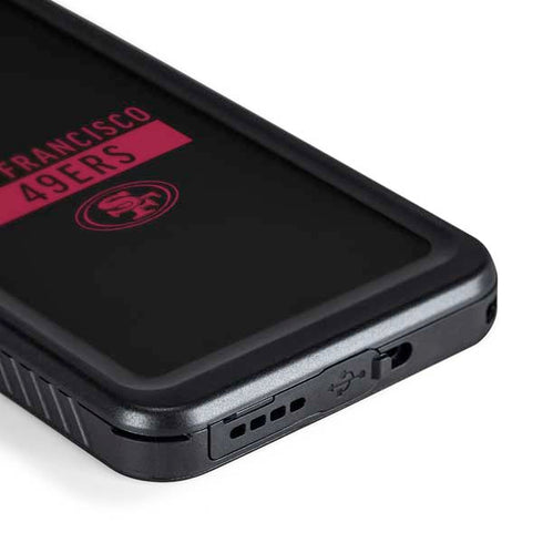 NFL San Francisco 49ers Black Performance Series Galaxy S24 Plus Waterproof Case